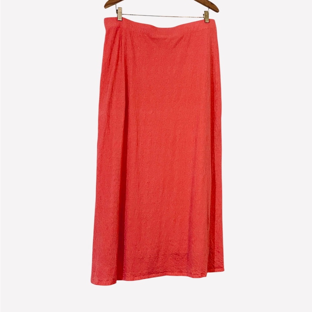 Chicos Coral Pink Women's Maxi Skirt women’s‎ size Chicos 2 (US12) (G48) - Picture 2 of 7